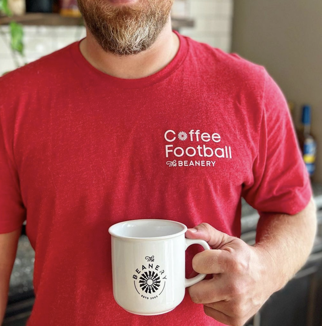 Red Shirt, Coffee+ Football — The Beanery